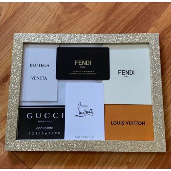 5x7‎ gold Glitter Frame Art - Picture 1 of 2